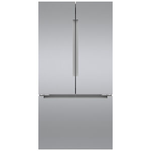 Bosch 800 Series 36 in. 20.8 cu. ft. Smart Counter Depth French Door Refrigerator with Internal Water Dispenser - Stainless Steel, , hires