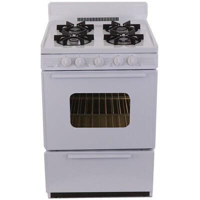 Premier 24 in. 2.9 cu. ft. Gas Range with 4 Sealed Burners - White | SJK200OP