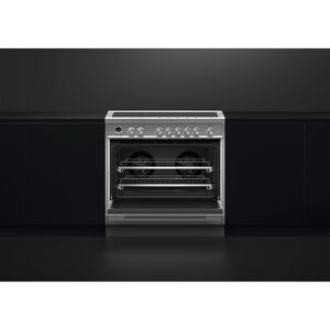 Fisher & Paykel Series 5 Contemporary 36 in. 4.9 cu. ft. Convection Oven Freestanding Electric Range with 5 Induction Zones - Stainless Steel, , hires