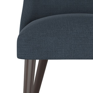Skyline Furniture Modern Mid Century Dining Chair in Linen Fabric - Navy, , hires