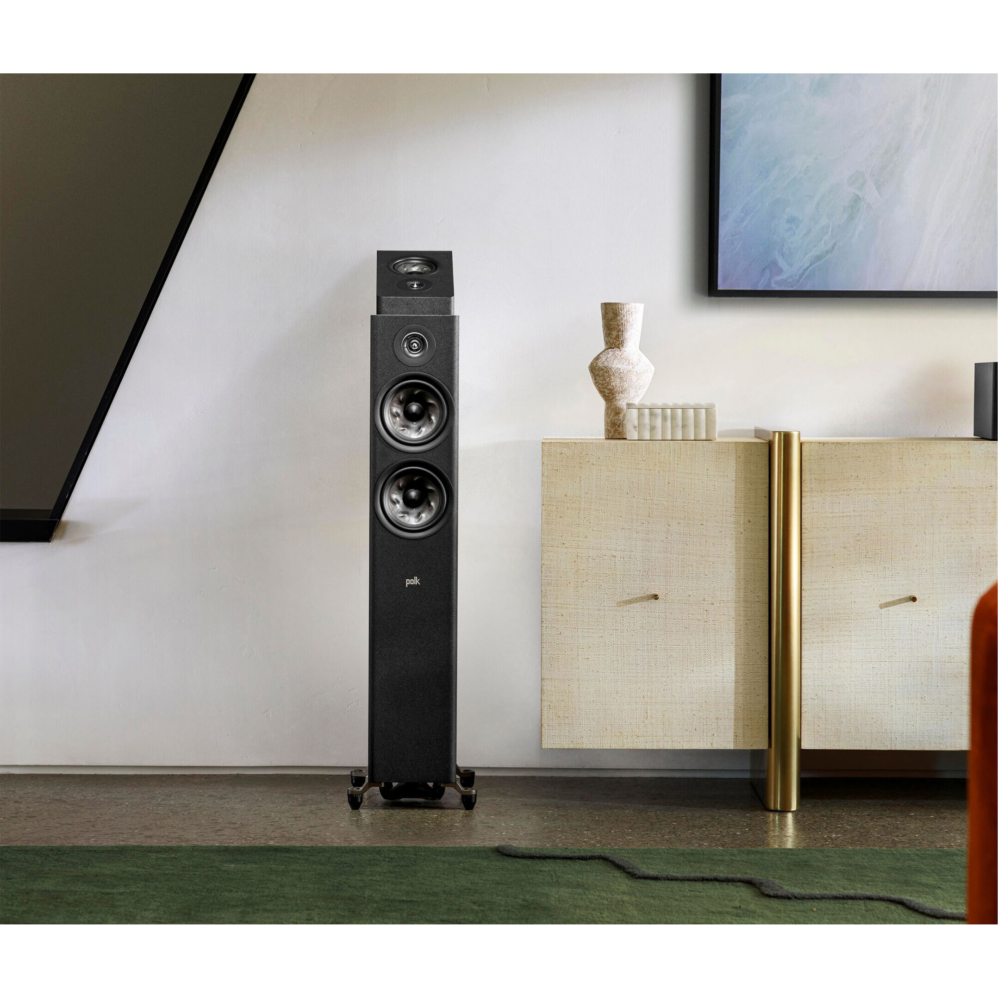 Compact tower speakers top