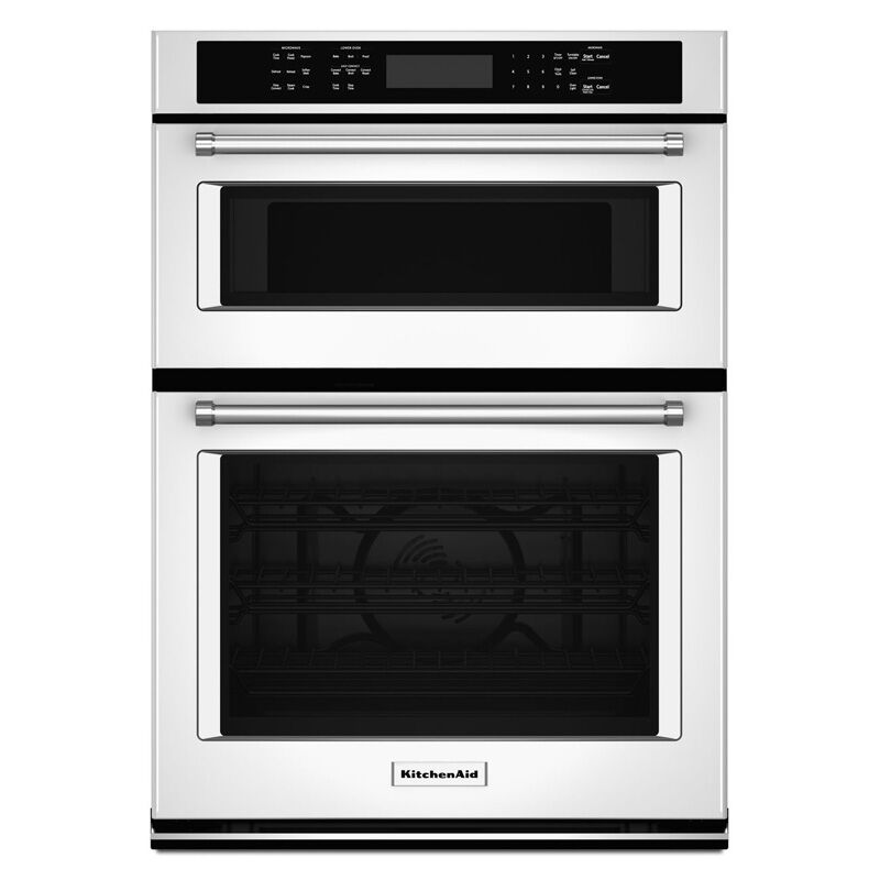 KitchenAid 30inch 6.4 Cu. Ft. Electric Oven/Microwave Combo Wall Oven with  True European Convection & Self Clean - White