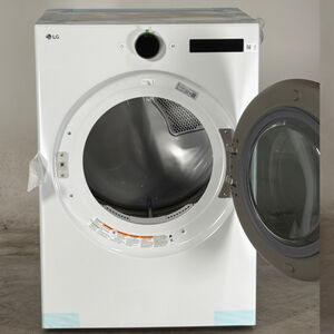LG 27 in. 7.4 cu. ft. Smart Stackable Gas Dryer with AI Sensor Dry, TurboSteam, Sanitize & Steam Cycle - White (Open Box Excellent Condition), , hires