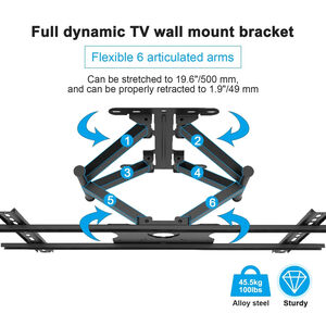 Sylvox Outdoor TV Wall Mount - Black, , hires