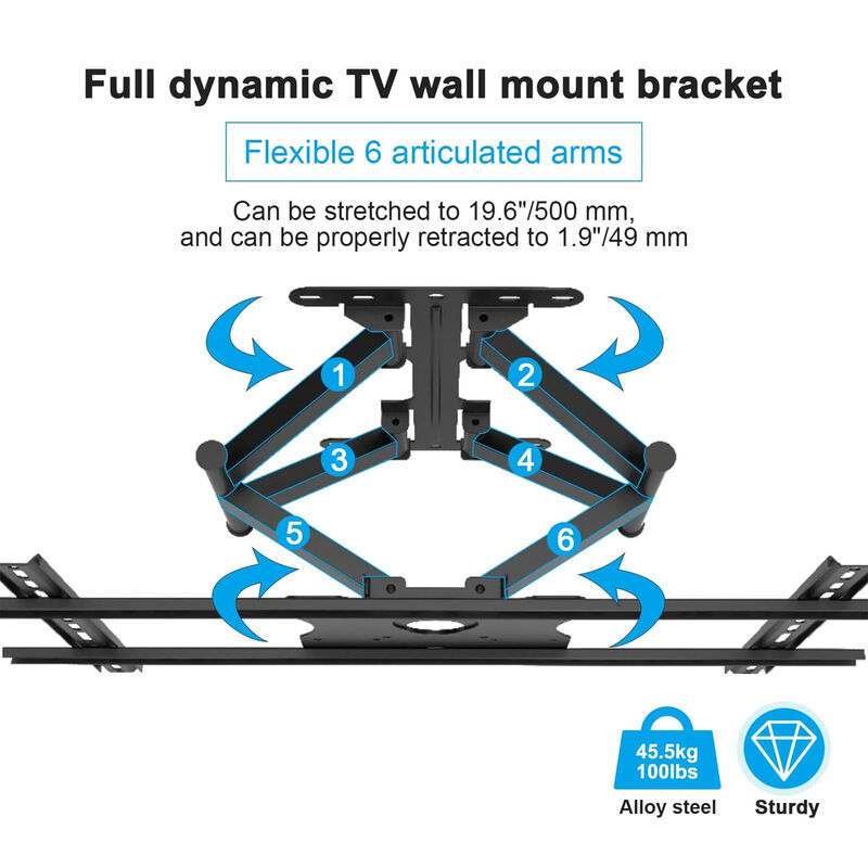 Sylvox Outdoor TV Wall Mount - Black, , hires