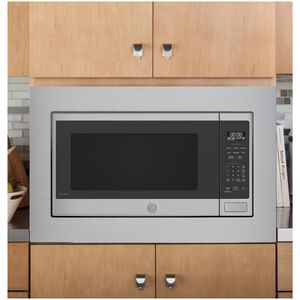 GE Profile 24 in. 2.2 cu. ft. 1100W Smart Built-In Microwave with Sensor Cooking - Stainless Steel, , hires