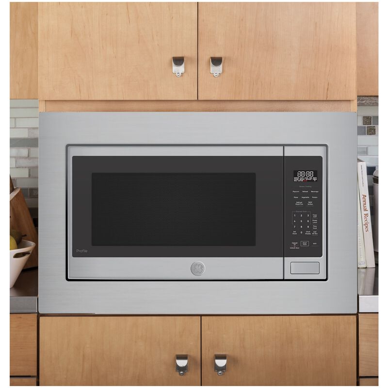 GE Profile 24 in. 2.2 cu. ft. 1100W Smart Built-In Microwave with Sensor Cooking - Stainless Steel, , hires