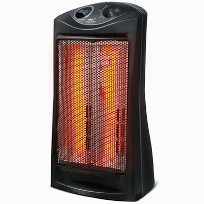 Proaira Radiant Quartz 1500W Radiant Space Heater with 2 Heat Settings & Overheat Safety Shut-Off - Black | HTR95