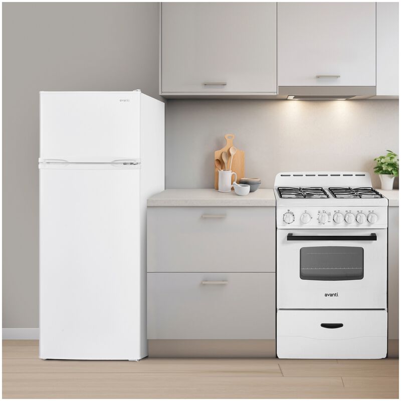 Avanti 21 in. 7.5 cu. ft. Top Freezer Refrigerator - White, , hires