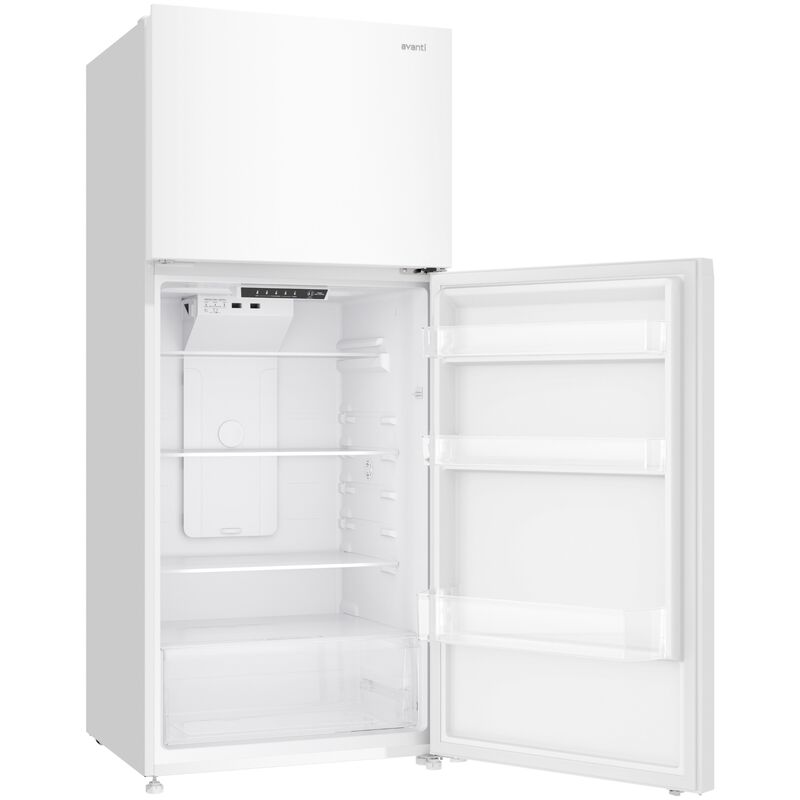 Avanti 28 in. 14.6 cu. ft. Counter Depth Garage-Ready Top Freezer Refrigerator - White, White, hires