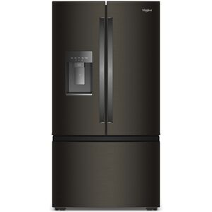 Whirlpool 36 in. 23.4 cu. ft. Smart Counter Depth French Door Refrigerator with Ice & Water Dispenser - Black Stainless, , hires
