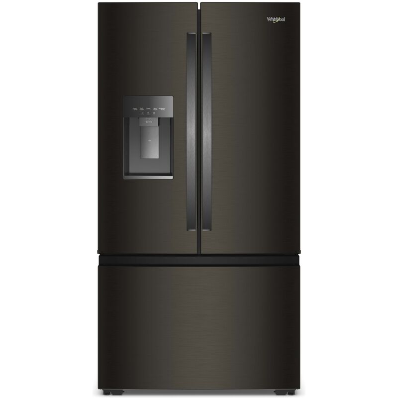 Whirlpool 36 in. 23.4 cu. ft. Smart Counter Depth French Door Refrigerator with Ice & Water Dispenser - Black Stainless, , hires