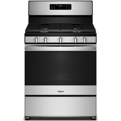 Whirlpool 30 in. 5.1 cu. ft. Gas Range with 5 Sealed Burners - Stainless Steel | WFGS3330RS