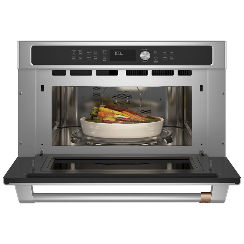 Cafe 30 in. 1.7 cu. ft. 975W Built-In Microwave with Convection & Sensor Cooking - Stainless Steel, , hires