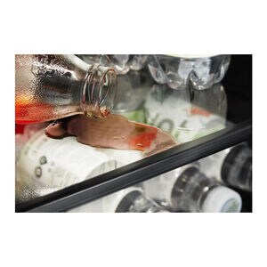 Whirlpool 24 in. 5.2 cu. ft. Built-In/Freestanding Beverage Center with 14 Bottle Wine Storage, Dual Zones & Digital Control - Black, , hires