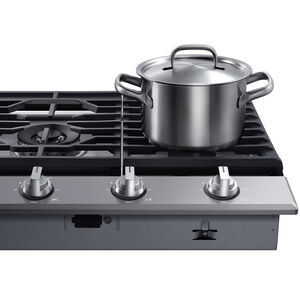 Dacor Transitional 36 in. 5-Burner Smart Natural Gas Cooktop with Griddle, Simmer Burner & Power Burner - Silver Stainless, , hires