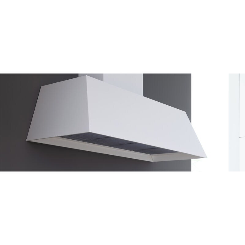 Bertazzoni Master Series 48 in. Convertible Canopy Pro Style Style Range Hood with 600 CFM, 3 Fan Speeds & 1 LED Light - Matte White, Matte White, hires