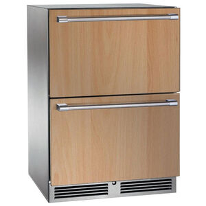 Perlick Signature Series 24 in. 5.2 cu. ft. Outdoor Refrigerator Drawer - Custom Panel Ready, , hires