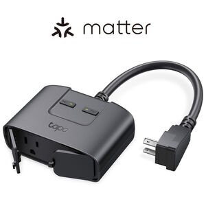 TP-Link - Tapo Smart Wi-Fi Outdoor Plug with Matter - Black, , hires