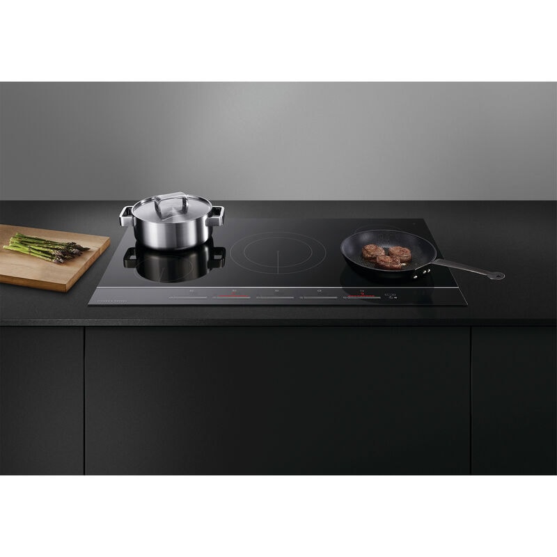 Fisher & Paykel Series 7 36 in. 5-Burner Induction Cooktop with Simmer Burner & Power Burner - Black Glass, , hires