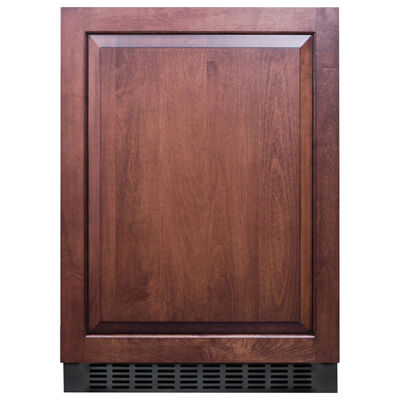 Summit 24 in. 4.6 cu. ft. Left-Hinged Undercounter Refrigerator with Stainless Steel Kickplate Installed - Custom Panel Ready | FF64BIFLHSSK