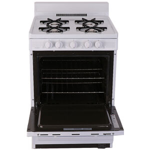 Premier 24 in. 2.9 cu. ft. Gas Range with Open Burners - White, , hires