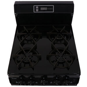Premier 20 in. 2.4 cu. ft. Gas Range with 4 Sealed Burners - Black, Black, hires