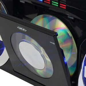 Studebaker SB2145 80's Retro Street Portable Bluetooth Boombox with FM Radio, CD Player, LED EQ and 10 Watts RMS Power, , hires