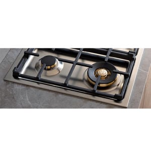 Bertazzoni Professional Series 30 in. 4-Burner Natural Gas Cooktop with Simmer Burner & Power Burner - Stainless Steel, , hires