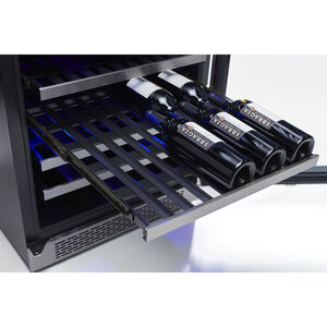 Zephyr Presrv 24 in. Undercounter Wine Cooler with Single Zone & 53 Bottle Capacity - Stainless Steel, , hires