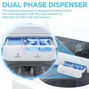 Midea 27 in. 4.5 cu. ft. Smart Top Load Washer - White, , hires