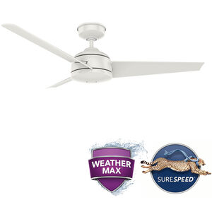 Hunter Trimaran 52 in. Indoor/Outdoor Ceiling Fan with Wall Control - Fresh White, , hires