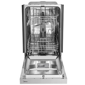 Midea 18 in. Front Control Dishwasher with 52 dBA Sound Level & Pocket Handle - Stainless Steel, , hires