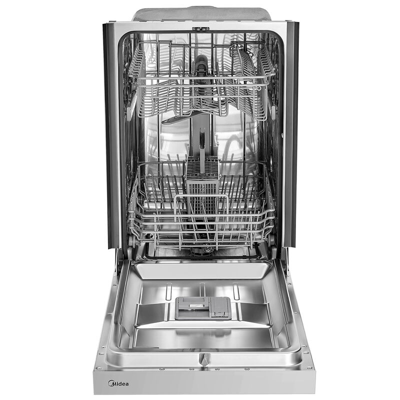 Midea 18 in. Front Control Dishwasher with 52 dBA Sound Level & Pocket Handle - Stainless Steel, , hires