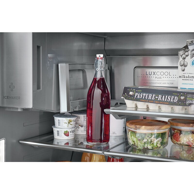 Electrolux 36 in. 21.4 cu. ft. Counter Depth 4-Door French Door Refrigerator with Ice & Water Dispenser - Stainless Steel, , hires