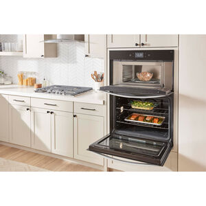 Whirlpool 27 in. 5.7 cu. ft. Electric Smart Oven/Microwave Combo Wall Oven with True European Convection & Self Clean - Fingerprint Resistant Stainless Steel, , hires