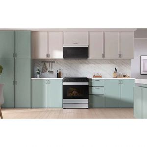 Samsung Bespoke 30 in. 6.3 cu. ft. Smart Air Fry True European Convection Slide-In Electric Range with Smoothtop Burners - Stainless Steel, Stainless Steel, hires