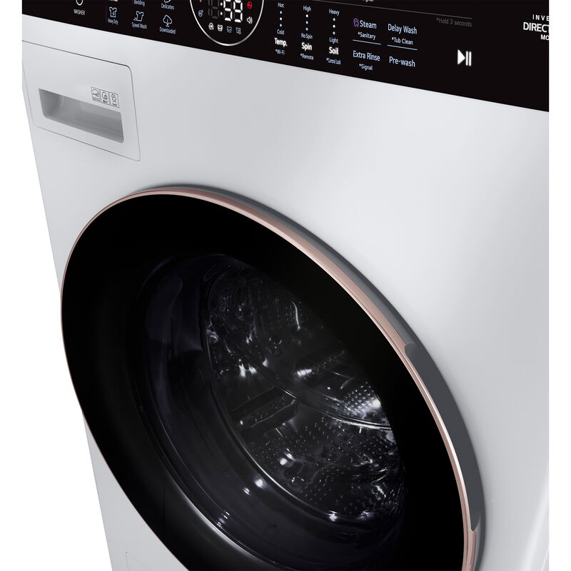 LG 27 in. WashTower with 4.5 cu. ft. Washer with 6 Wash Programs & 7.4 cu. ft. Gas Dryer with 6 Dryer Programs, Sensor Dry & Wrinkle Care - White, White, hires