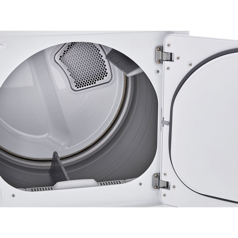 LG 27 in. 7.3 cu. ft. Electric Dryer with FlowSense Duct Clogging Indicator, LoDecibel Quiet Operation & Sensor Dry - White, White, hires