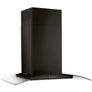 Whirlpool 36 in. Convertible Chimney Style Range Hood with 400 CFM, 3 Fan Speeds & 2 LED Lights - Black Stainless, , hires