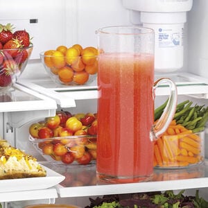 GE 33 in. 18.6 cu. ft. Counter Depth French Door Refrigerator with Internal Water Dispenser - Fingerprint Resistant Slate, Slate, hires