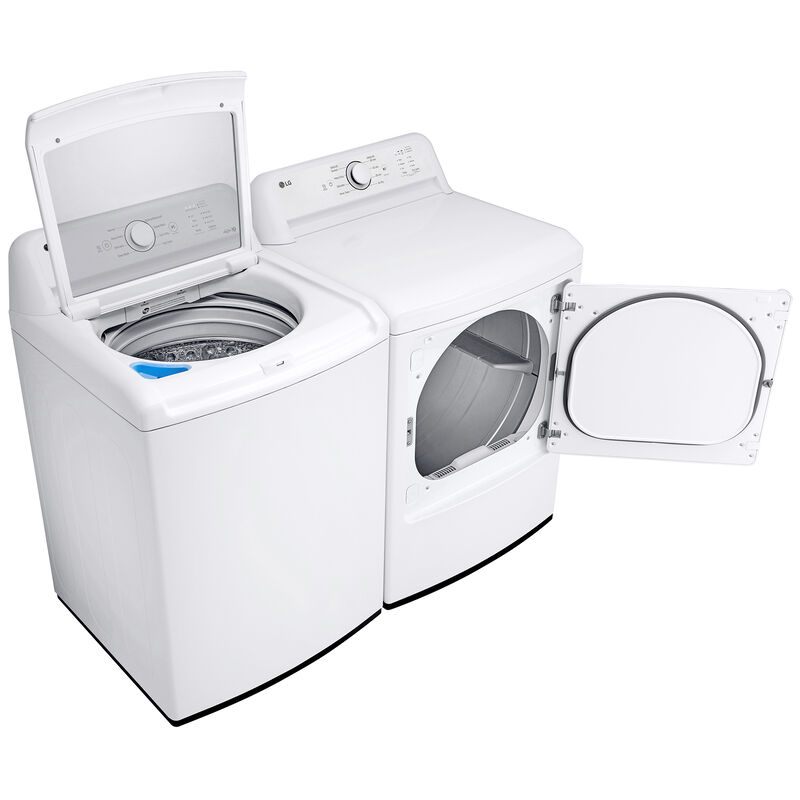 LG 27 in. 4.3 cu. ft. Top Load Washer with True Balance Anti-Vibration System & SlamProof Glass Lid - White, , hires