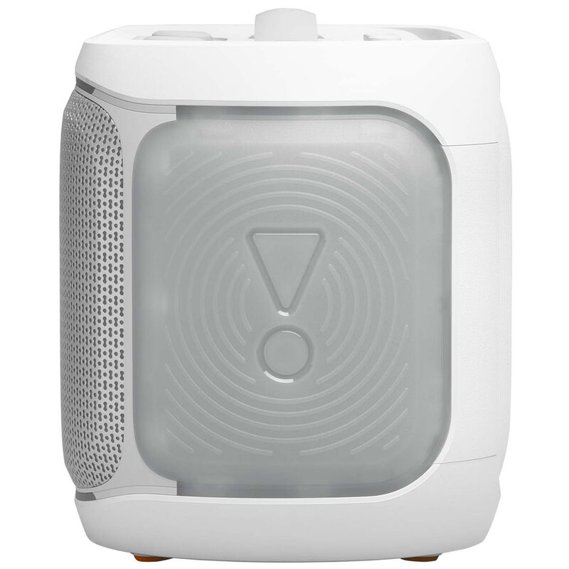 JBL Partybox On-The-Go 2 Plus Portable Party Speaker with Real-Time AI Vocal Removal, A Wireless Mic, Handle & Shoulder Strap - White, , hires