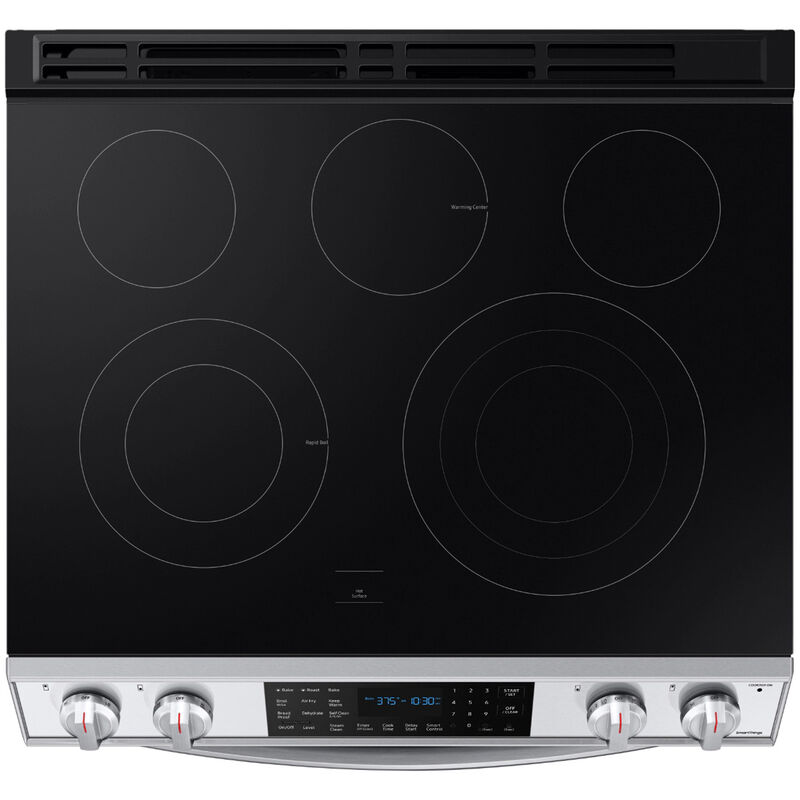 Samsung 30 in. 6.3 cu. ft. Smart Air Fry Convection Oven Slide-In Electric Range with 5 Smoothtop Burners - Stainless Steel, Stainless Steel, hires
