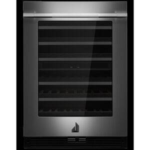 JennAir Rise 24 in. Undercounter Wine Cooler with Wood Racks, Dual Temperature Zones & 45 Bottle Capacity - Stainless Steel, , hires