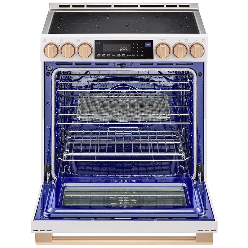 LG Studio 30 in. 6.3 cu. ft. Smart Air Fry True European Convection Slide-In Electric Range with Radiant Burners - Essence White, , hires