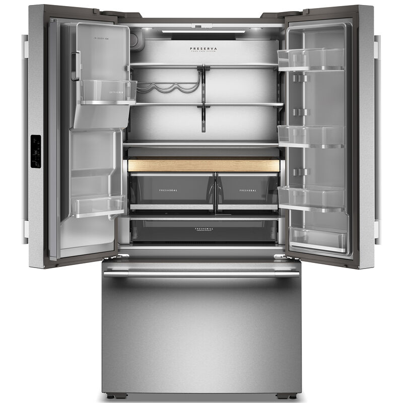 KitchenAid 36 in. 23.1 cu. ft. Smart Counter Depth French Door Refrigerator with Ice & Water Dispenser - Stainless Steel with PrintShield Finish, Stainless Steel with PrintShield Finish, hires