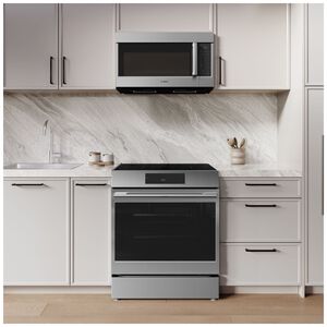 Bosch 500 Series 30 in. 5.8 cu. ft. Air-Fry Standard Convection Slide-In Electric Range with 4 Induction Burners - Stainless Steel, , hires