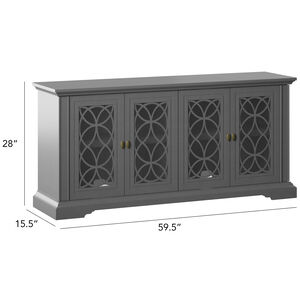 Bell'O TV Stand for TVs up to 65 with Screen Printed Doors - Antique Gray, , hires