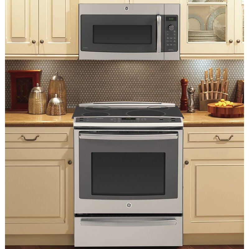 GE Profile 30 in. 1.7 cu. ft. 925W Over-the-Range Microwave with 300 CFM, Convection & Sensor Cooking - Stainless Steel, , hires